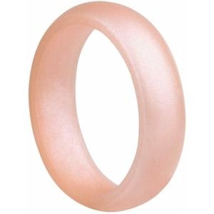 Silicone Wedding Rings For Women - PEARL PINK Safety Rings (1 Ring)